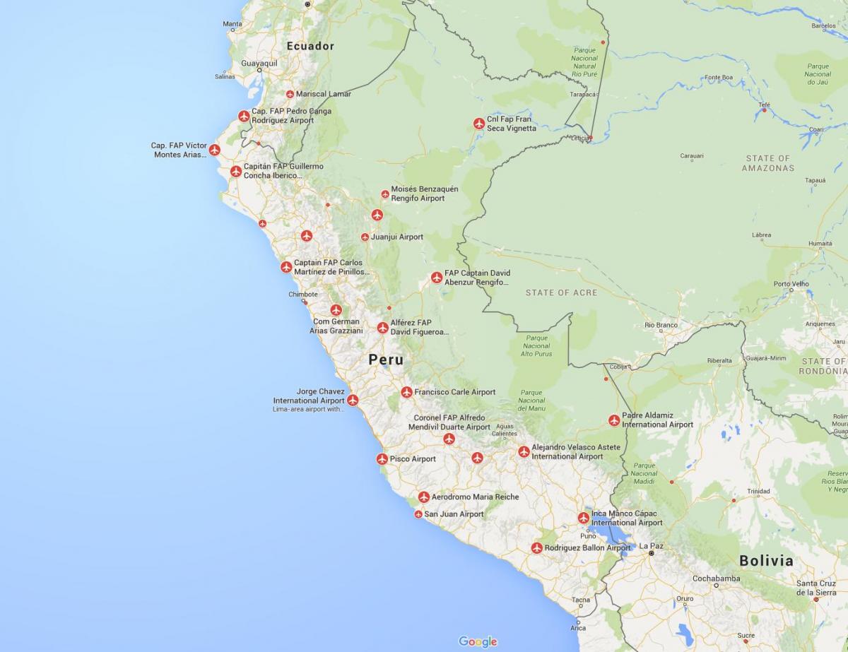aireportuetan Peru mapa