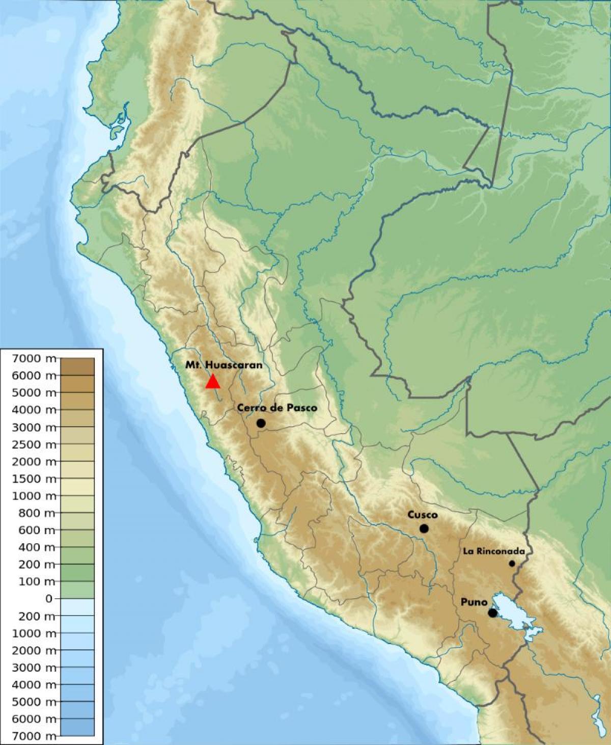 altitudea mapa Peru