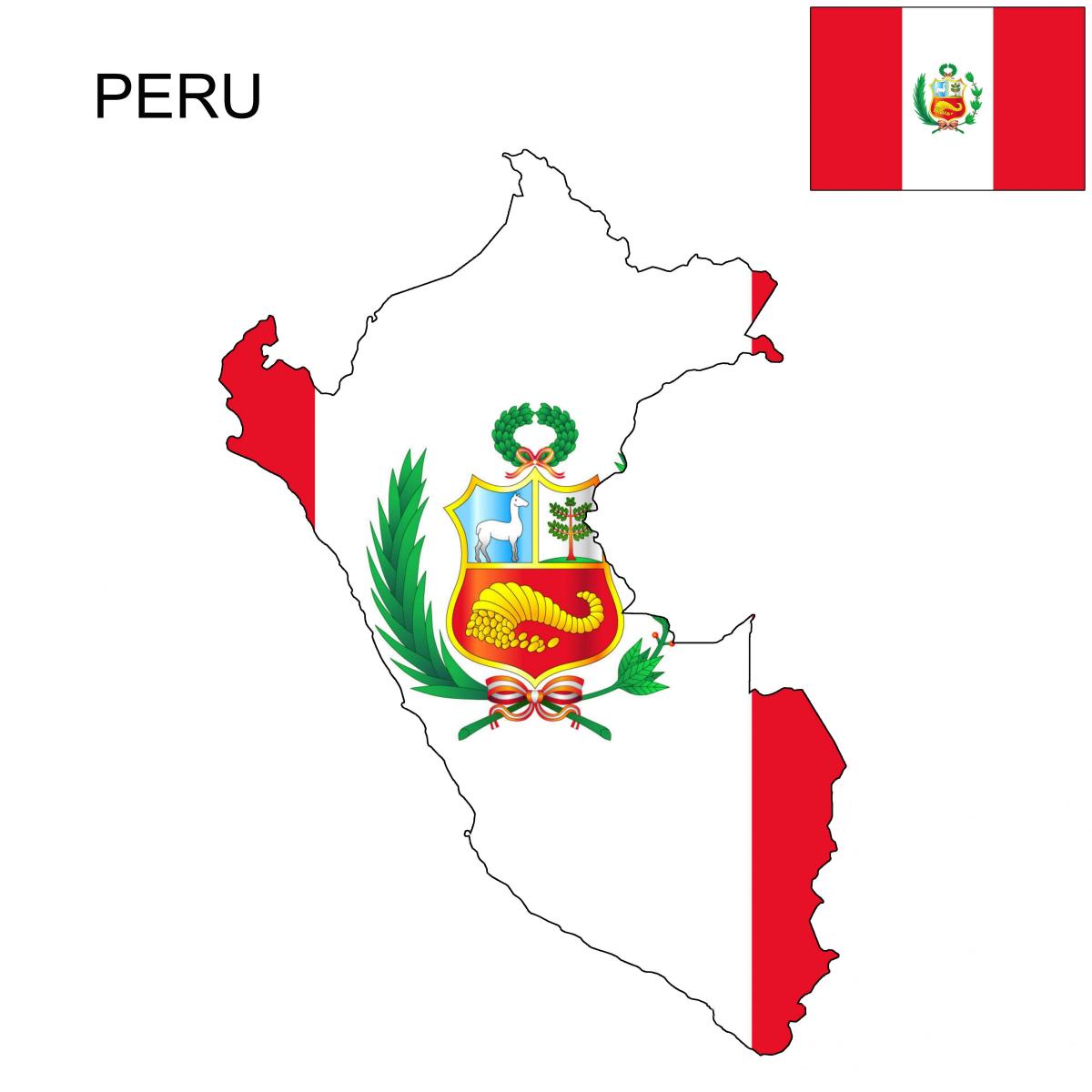 mapa Peru bandera