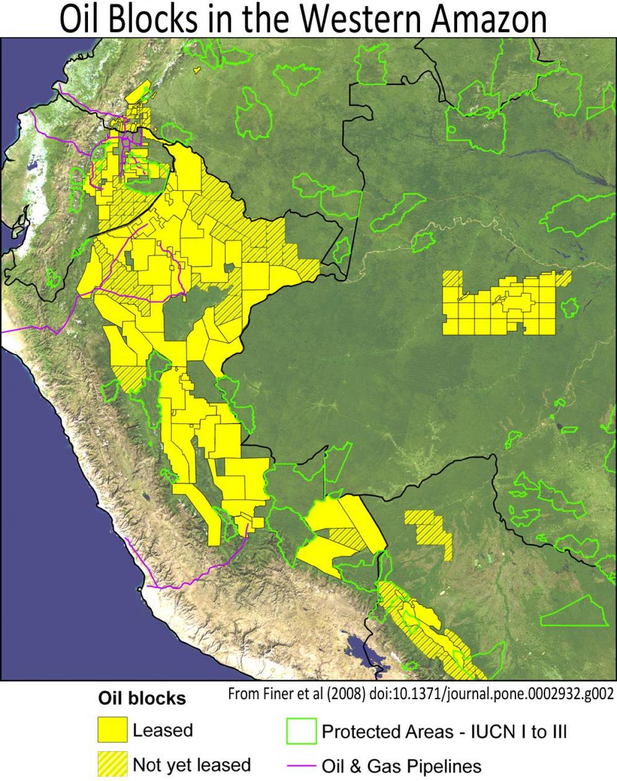 Peru amazon rainforest mapa