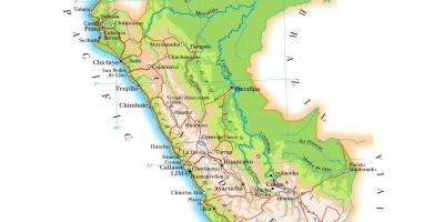 Mapa fisikoa mapa Peru