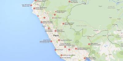 Aireportuetan Peru mapa