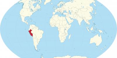 Munduko mapa erakutsiz Peru