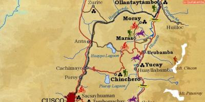 Mapa sakratua valley cusco (Peru