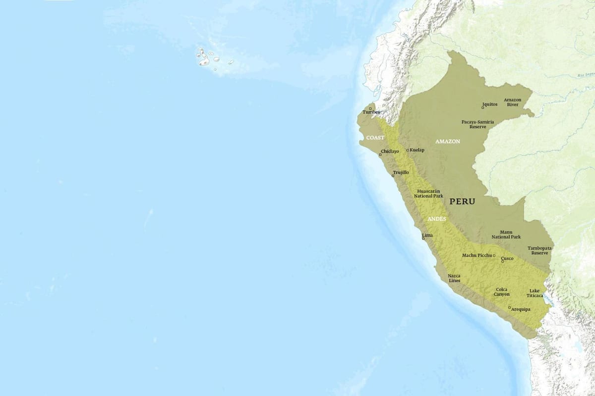 mapa kuelap Peru 