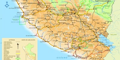 Mapa hegoaldeko Peru