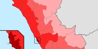 Peru biztanleriaren dentsitatea mapa